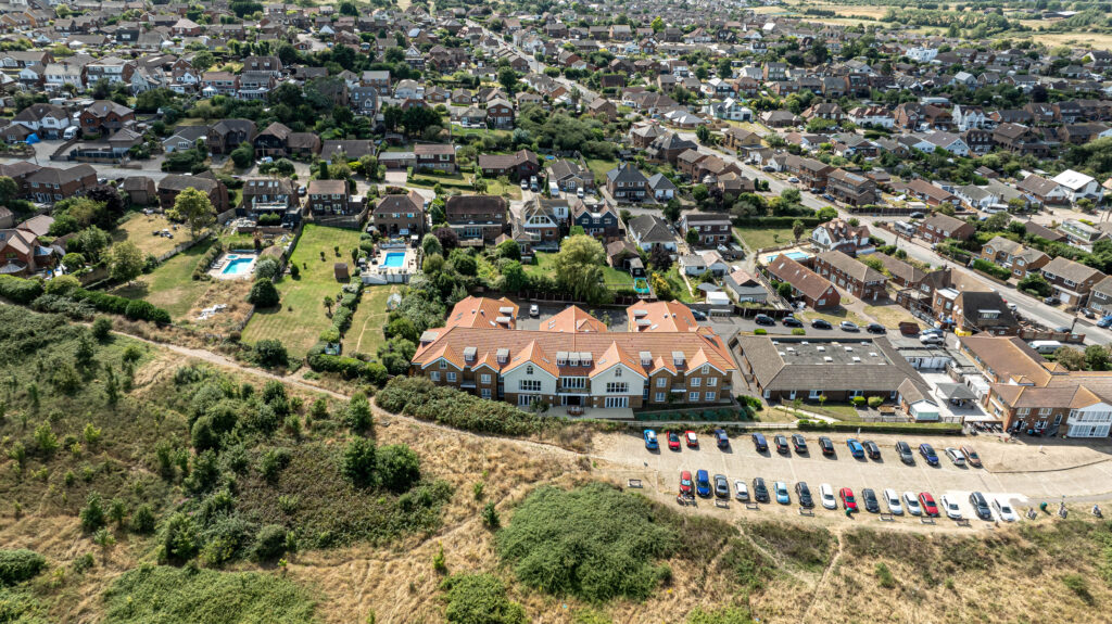 Arial view of Ocean Heights in Minster-on-Sea near Sheerness