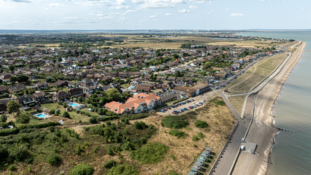 Arial view of Ocean Heights in Minster-on-Sea near Sheerness