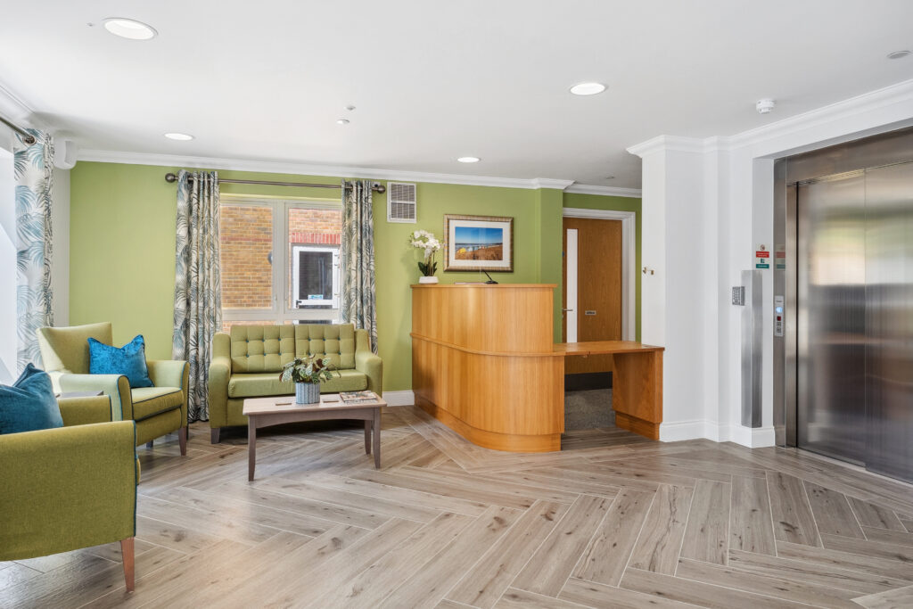 Ocean Heights lift in care home reception
