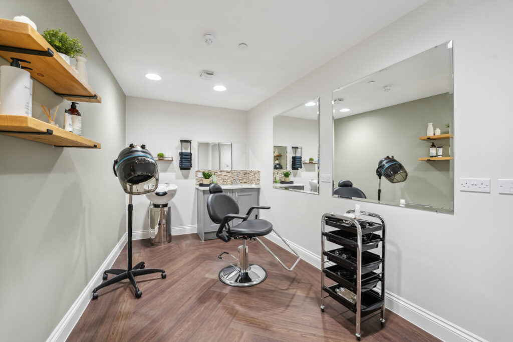 Ocean Heights care home salon room and chair