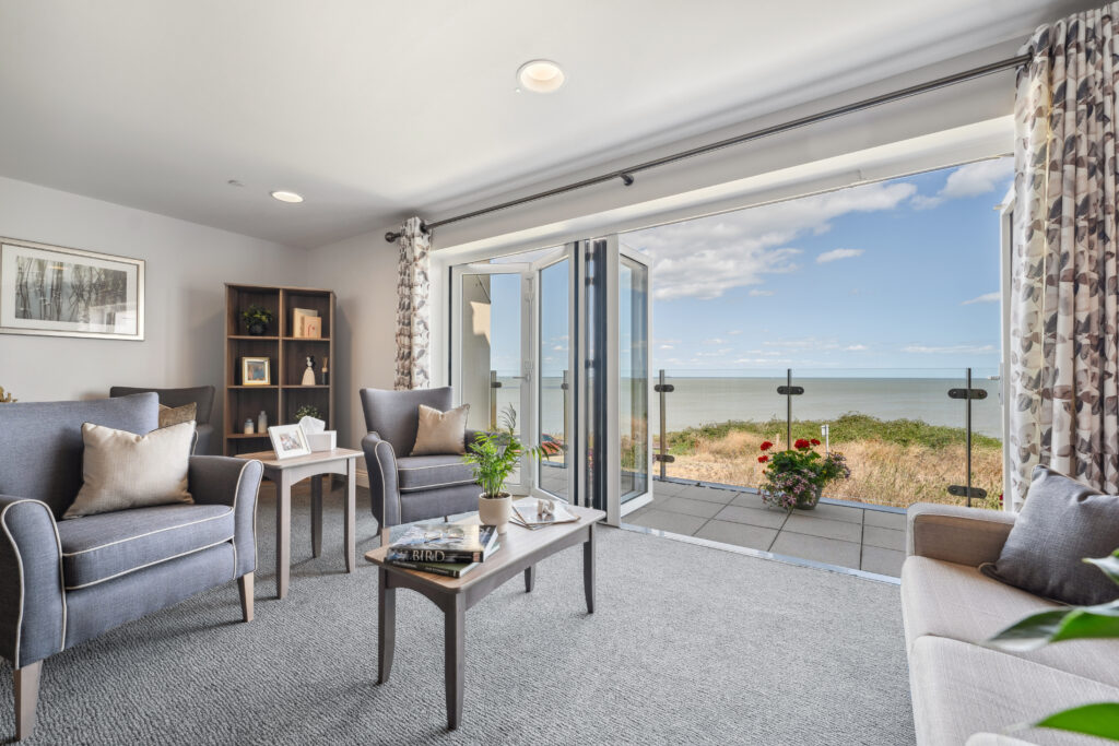 Ocean Heights Care Home social room with doors open
