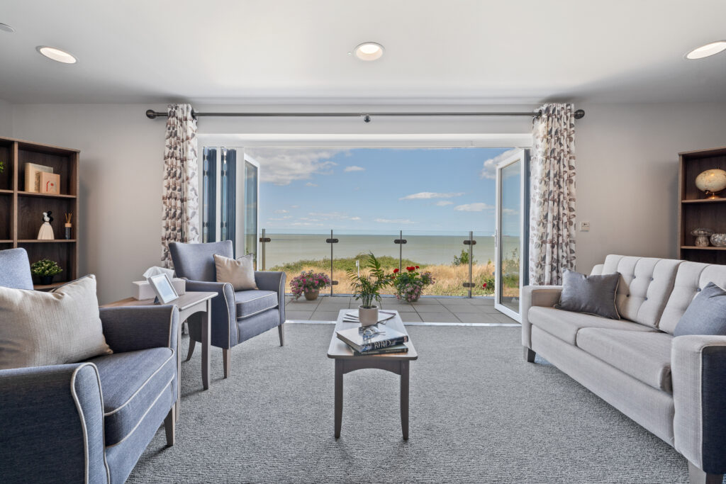 Ocean Heights Care Home social room with doors open