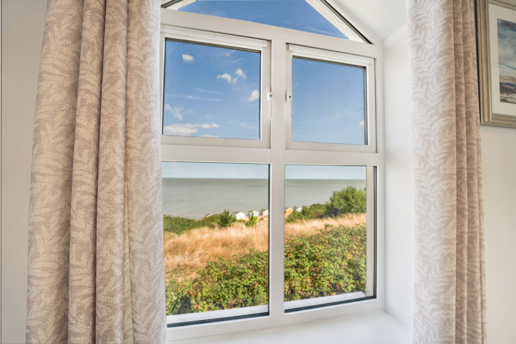 Ocean Heights Care Home window with seaside view