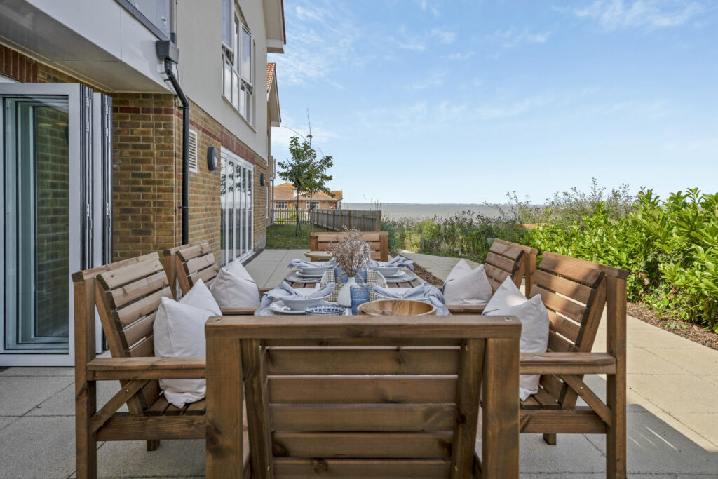 Care Home outside dining area